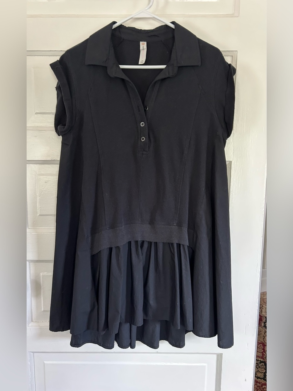 Daily Practice-Anthropologie Black Sleeveless Polo Peplum Athlete Dress. XS
